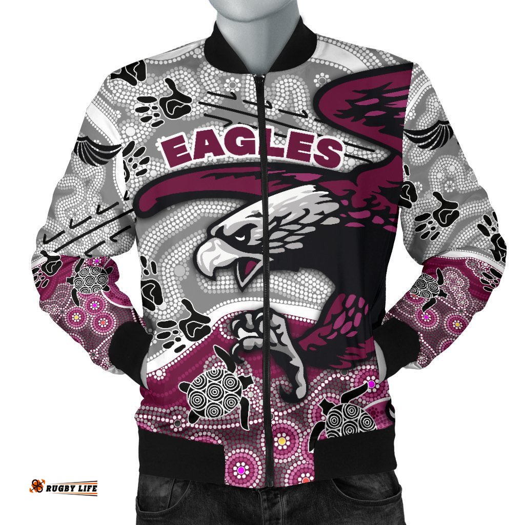 Custom Personalised Sea Eagles Men's Bomber Jacket Aboriginal style