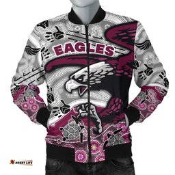 Custom Personalised Sea Eagles Men's Bomber Jacket Aboriginal style