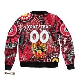 Personalised NAIDOC Week 2024 St Kilda Saints Bomber Jacket Australian Aboriginal Hand Painting