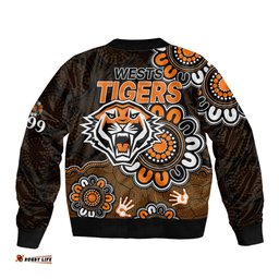 NRL Wests Tigers Rugby Founded 1999 Aboriginal Bomber Jacket