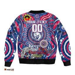 Custom Western Bulldogs NAIDOC Week 2024 Bomber Jacket Mascot Football