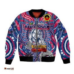 Custom Western Bulldogs NAIDOC Week 2024 Bomber Jacket Mascot Football