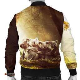 Men's Bomber Jacket - Koala Family Landscape Art
