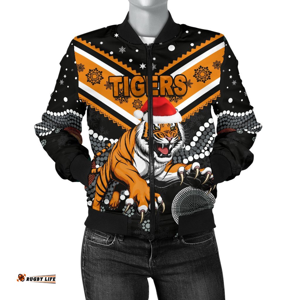 Wests Christmas Women's Bomber Jacket Tigers Indigenous