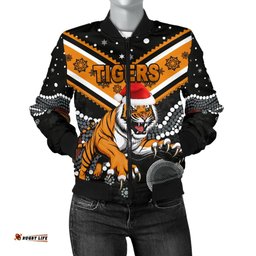 Wests Christmas Women's Bomber Jacket Tigers Indigenous