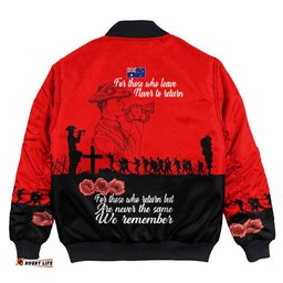 Lest We Forget For Those Who Leave Never To Return Bomber Jacket