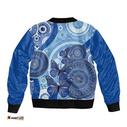 Australia Autism Awareness Bomber Jacket 4 April Indigenous Butterfly