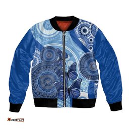Australia Autism Awareness Bomber Jacket 4 April Indigenous Butterfly
