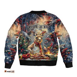 Personalised Kangaroo Chef Christmas in July Bomber Jacket