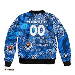 Custom NAIDOC Week 2024 Cats Bomber Jacket Aboriginal Animals Keep The Fire Burning