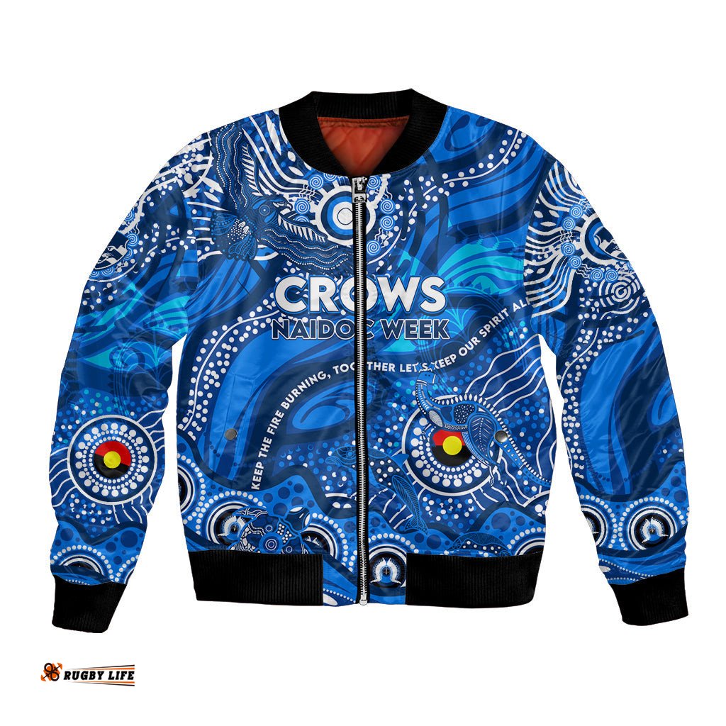 Custom NAIDOC Week 2024 Cats Bomber Jacket Aboriginal Animals Keep The Fire Burning