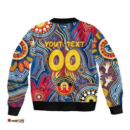Personalised NAIDOC Week 2024 Adelaide Crows Bomber Jacket Australian Aboriginal Hand Painting