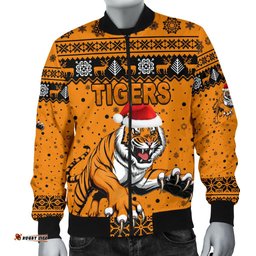 Wests Christmas Men's Bomber Jacket Tigers Unique Vibes - Orange
