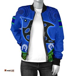 Women's Bomber Jacket - Torres Strait Dot Patterns
