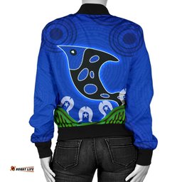 Women's Bomber Jacket - Torres Strait Dot Patterns