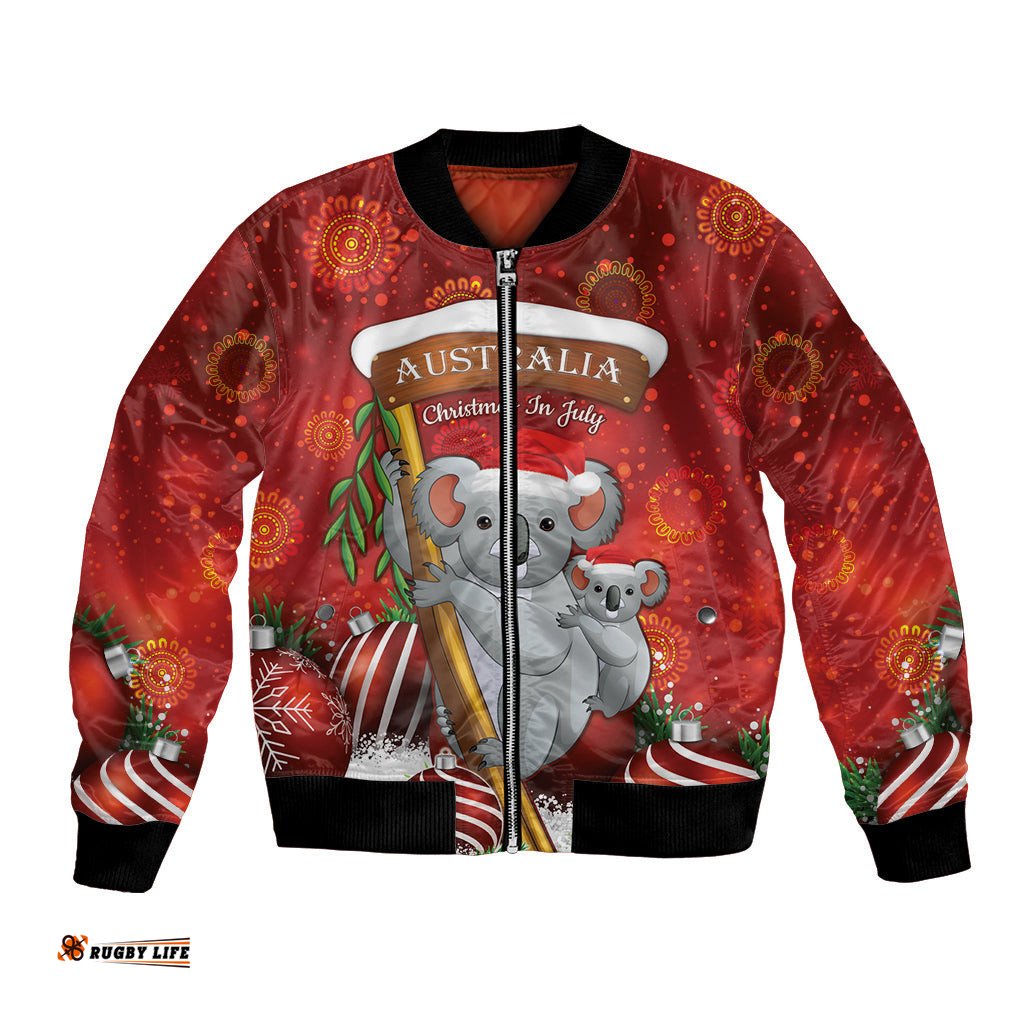 Australia Koala Bomber Jacket Christmas In July - Red