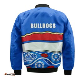 Western Bulldogs Aboriginal Football Bomber Jacket Simple Style