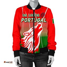 Portugal Rugby Women Bomber Jacket Wolf - Os Lobos