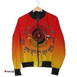 Aboriginal Women's Bomber Jacket - Circle Pattern