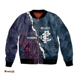 Personalised Demons And Blues Football Bomber Jacket Sporty Version