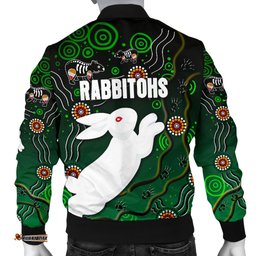 Rabbitohs Men's Bomber Jacket Simple Indigenous