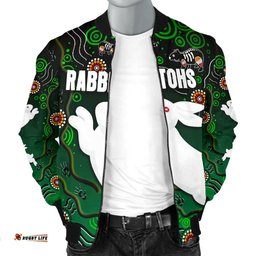 Rabbitohs Men's Bomber Jacket Simple Indigenous