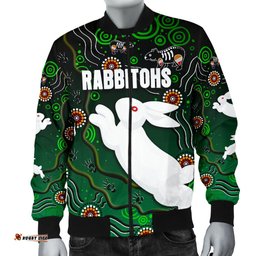 Rabbitohs Men's Bomber Jacket Simple Indigenous