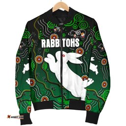 Rabbitohs Men's Bomber Jacket Simple Indigenous