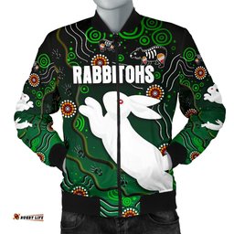 Rabbitohs Men's Bomber Jacket Simple Indigenous