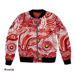 Custom NAIDOC Week 2024 Swans Bomber Jacket Aboriginal Animals Keep The Fire Burning