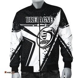 Brittany Rugby Personalised Men's Bomber Jacket - Breizh Rugby