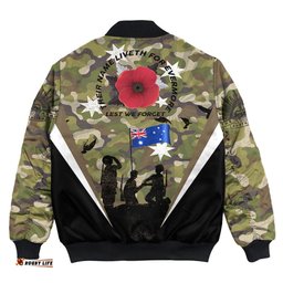Anzac Day Their Name Liveth For Evermore Bomber Jacket
