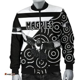 Western Suburbs Magpies Men's Bomber Jacket Simple Indigenous