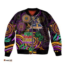 Storm Rugby Aboriginal Art Bomber Jacket NAIDOC Indigenous Tribal
