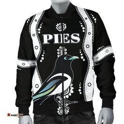 Collingwood Bomber Jacket For Men Pies Indigenous - Black