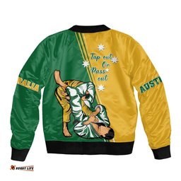Australia Jujitsu Bomber Jacket Tap Out Or Pass Out National Color