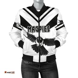 Western Suburbs Magpies Women's Bomber Jacket Original Style - White