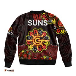 AFL Gold Coast Suns 2009 Aboriginal Red Style Bomber Jacket