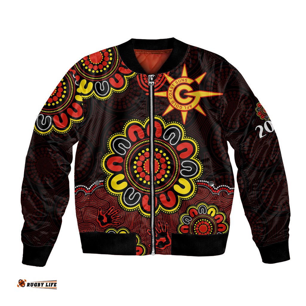 AFL Gold Coast Suns 2009 Aboriginal Red Style Bomber Jacket