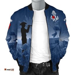 Australia Navy Anzac Men's Bomber Jacket - Remembering Our Heroes