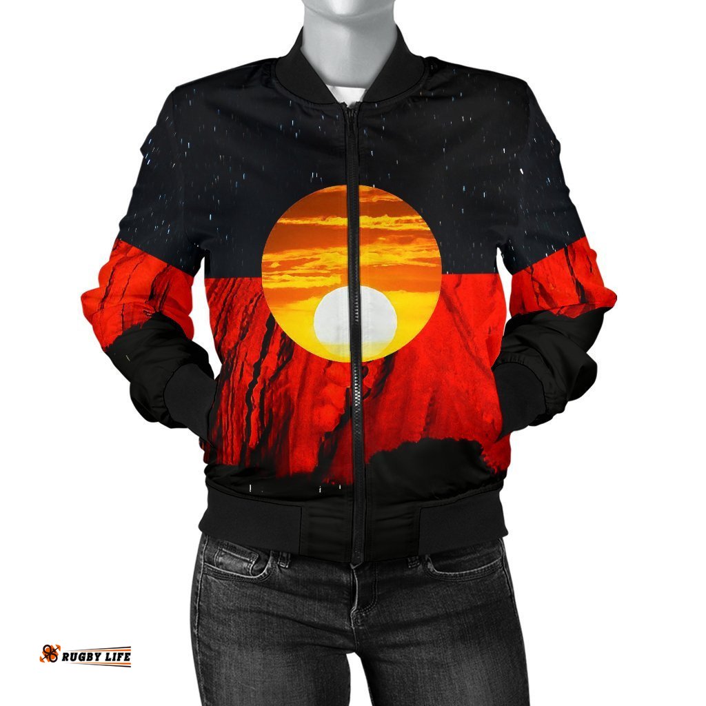 Vibe Hoodie Australia Aboriginal Flag Women Bomber Jacket K5 - Limited Edition