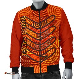 Aboriginal Personalised Men's Bomber Jacket - Aboriginal Boomerangs And Dot Circle