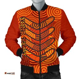 Aboriginal Personalised Men's Bomber Jacket - Aboriginal Boomerangs And Dot Circle