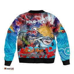 Personalised Australia Rugby Sharks ANZAC Bomber Jacket Cronulla-Sutherland Scratch Style