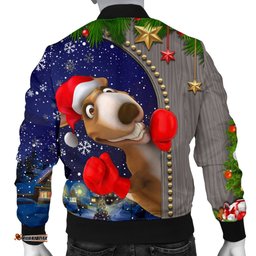 Christmas Men's Bomber Jacket - Funny Kangaroo Christmas-
