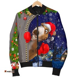 Christmas Men's Bomber Jacket - Funny Kangaroo Christmas-