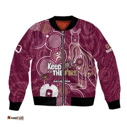 NAIDOC Week Bomber Jacket QLD Maroons Kangaroo