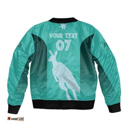 Australia Soccer Matildas Custom Bomber Jacket Turquoise Basic Gradient