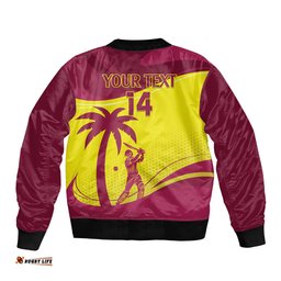 Custom West Indies Cricket Bomber Jacket 2024 World Cup Go Windies