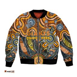 Personalised Giants NAIDOC Week 2024 Bomber Jacket Aussie Aboriginal Art